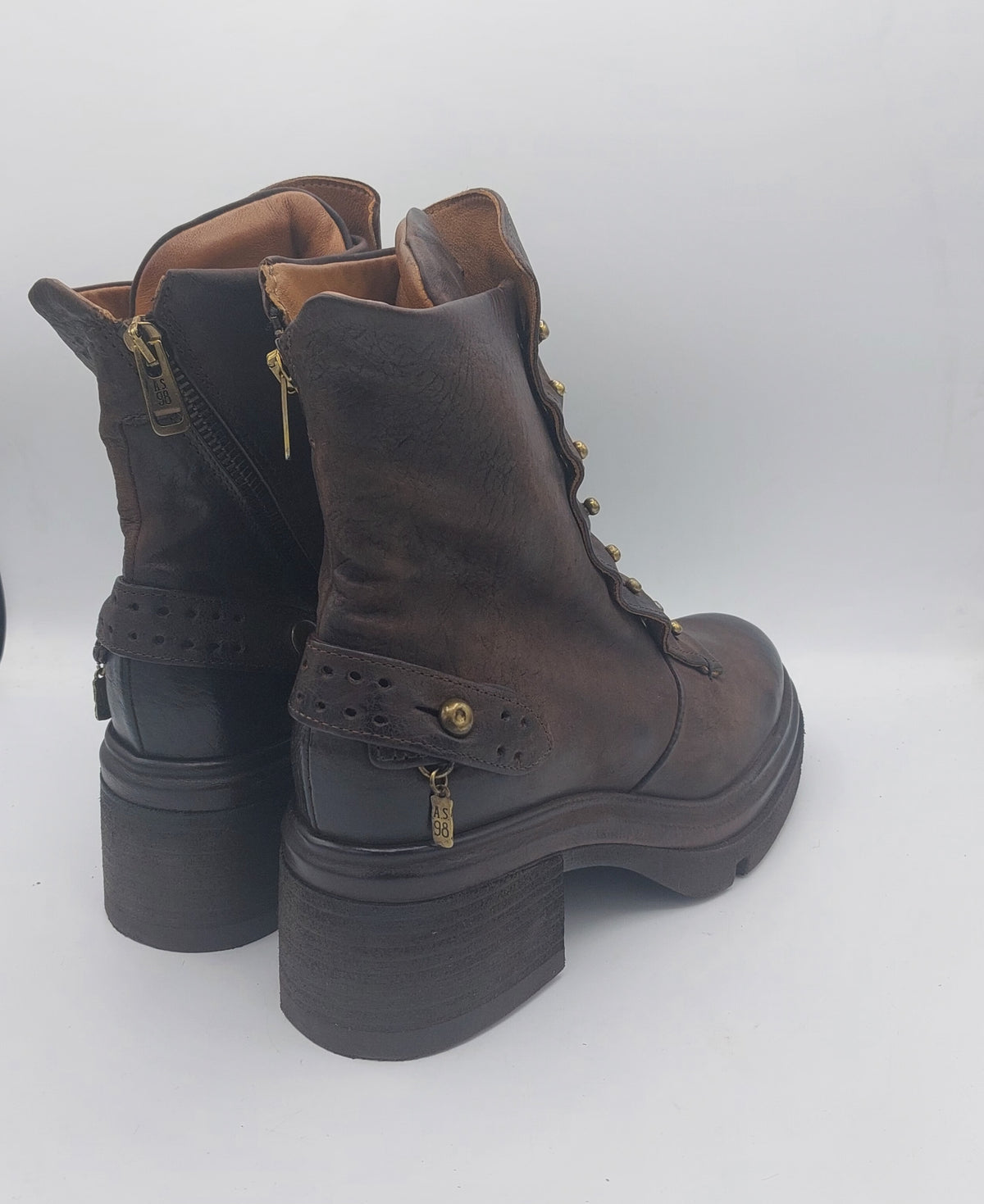 A.S 98 stivaletto pelle marrone