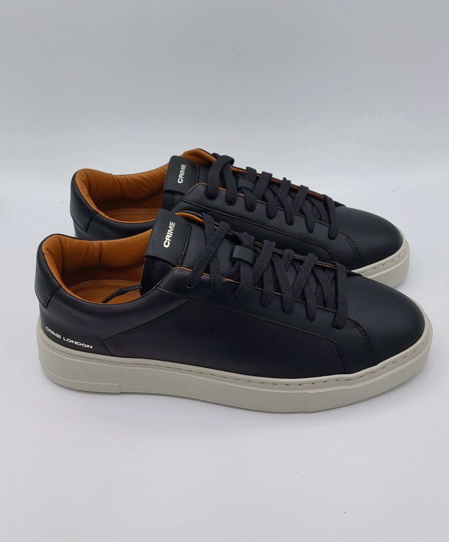 Sneakers Crime London uomo pelle nera