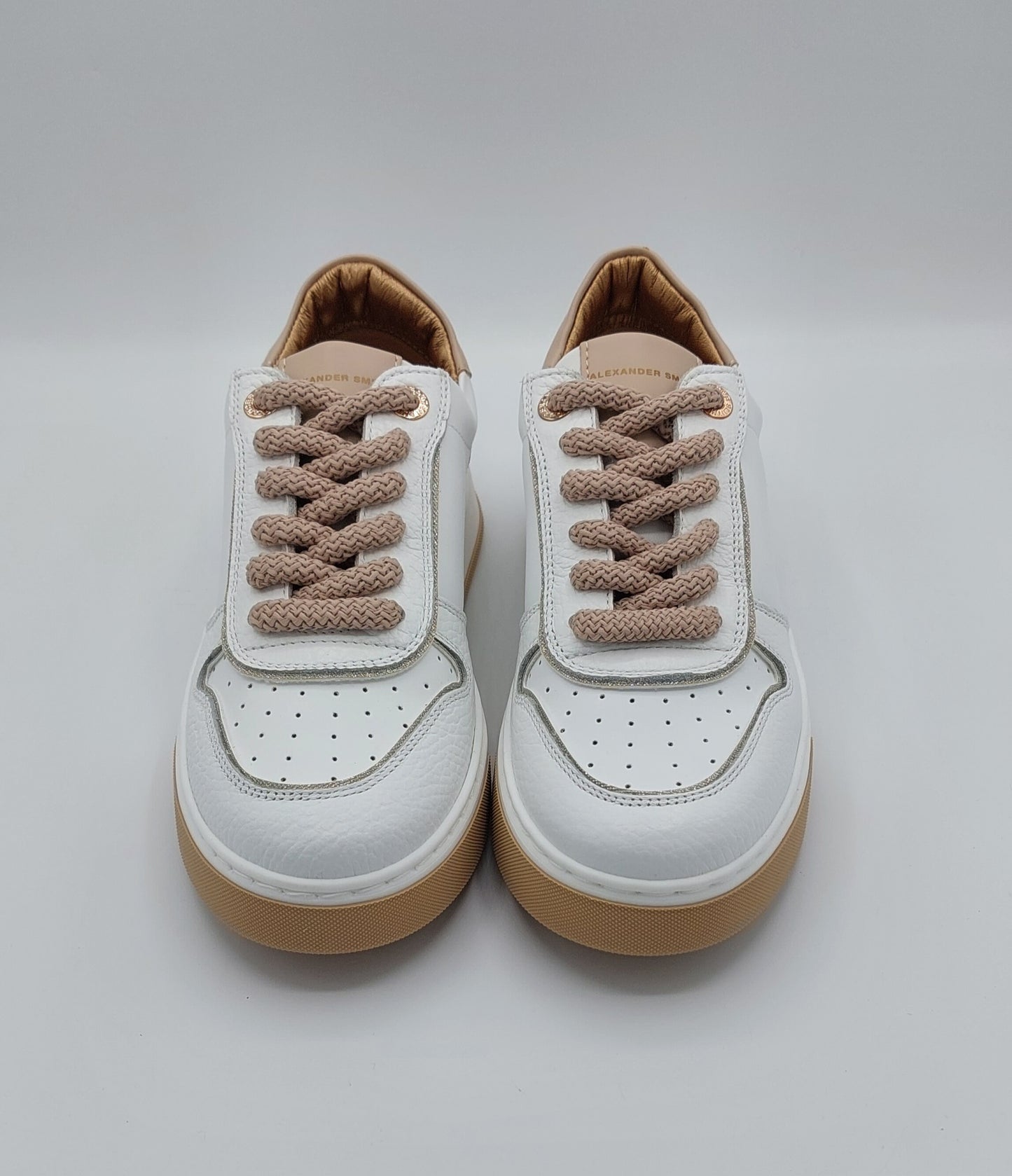 Sneakers Alexander Smith pelle bianca con lacci in cordino