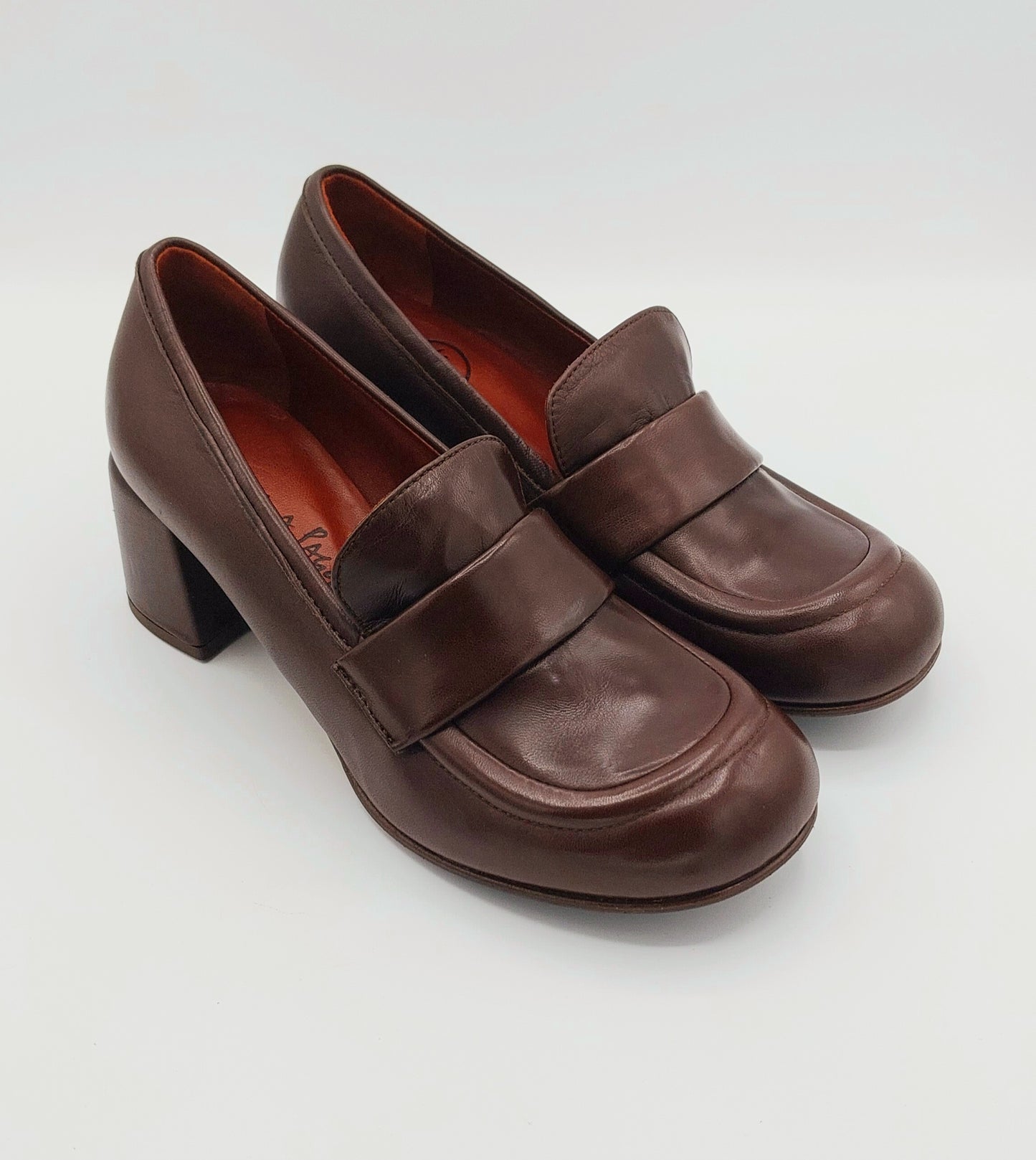 Lorena Paggi mocassino in pelle color cioccolato