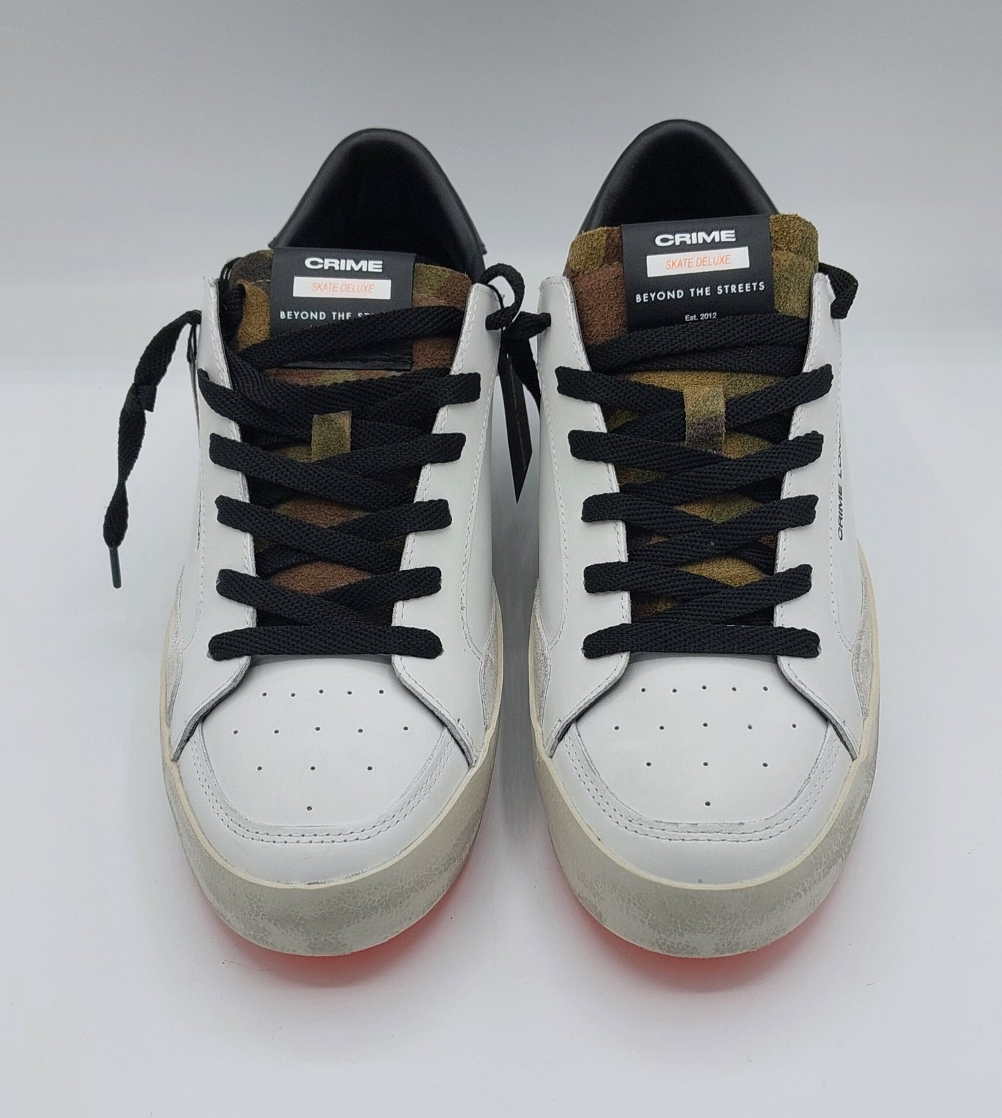 Crime London Sneakers uomo in pelle bianca