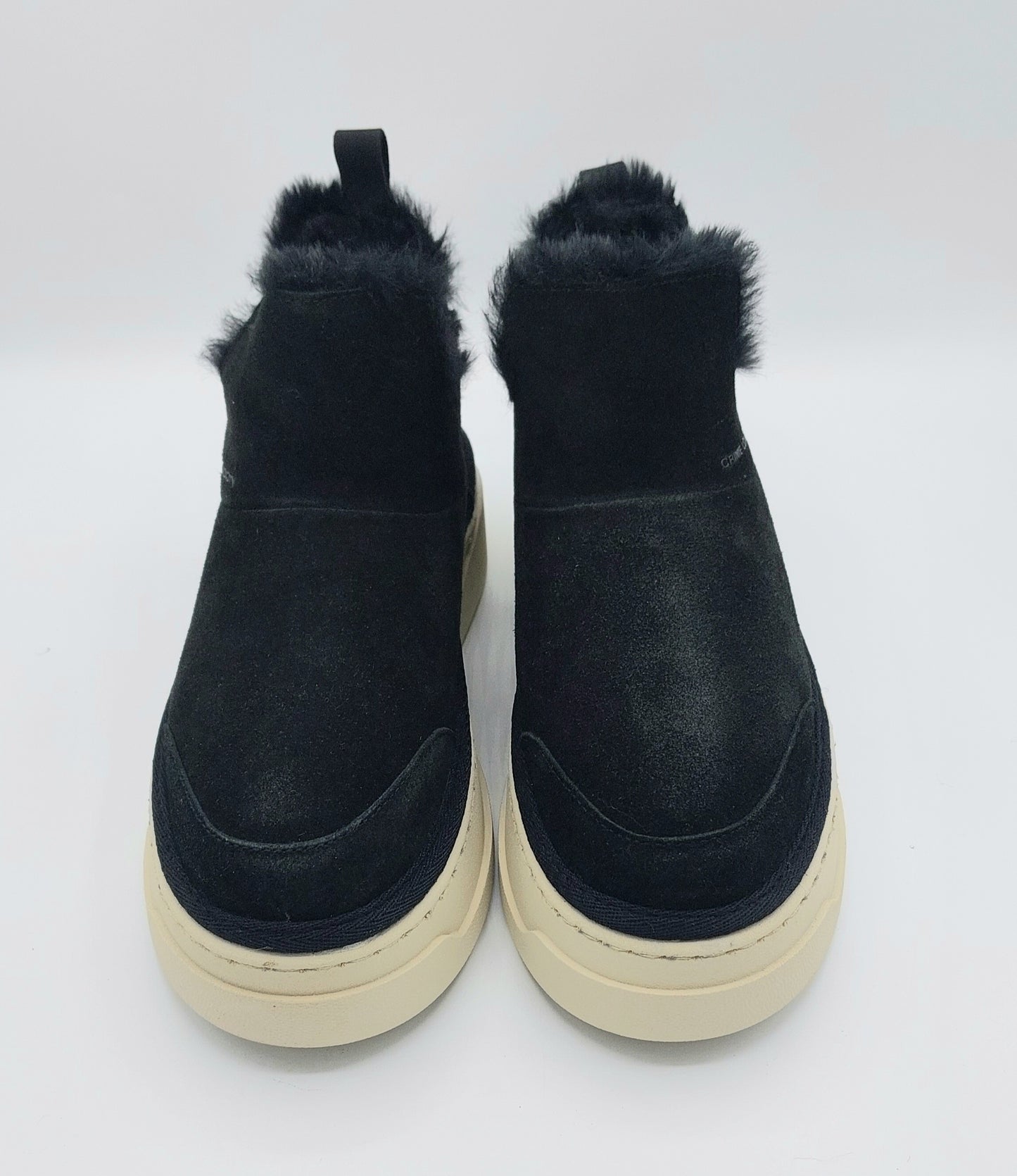 Crime London con pelliccia in camoscio nero