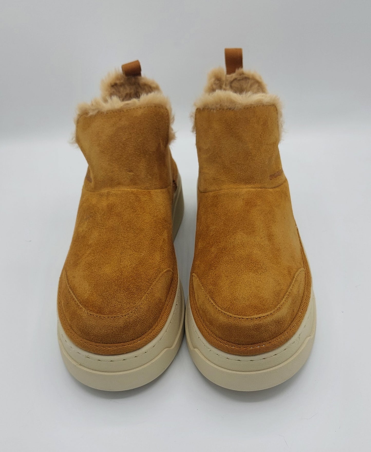 Crime London in camoscio tabacco con pelliccia