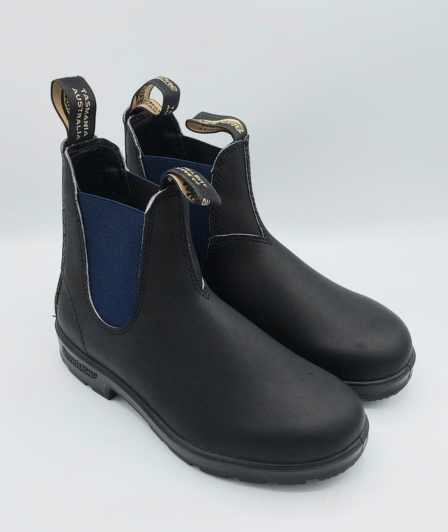 Blundstone uomo donna nero con elastico blu 1917