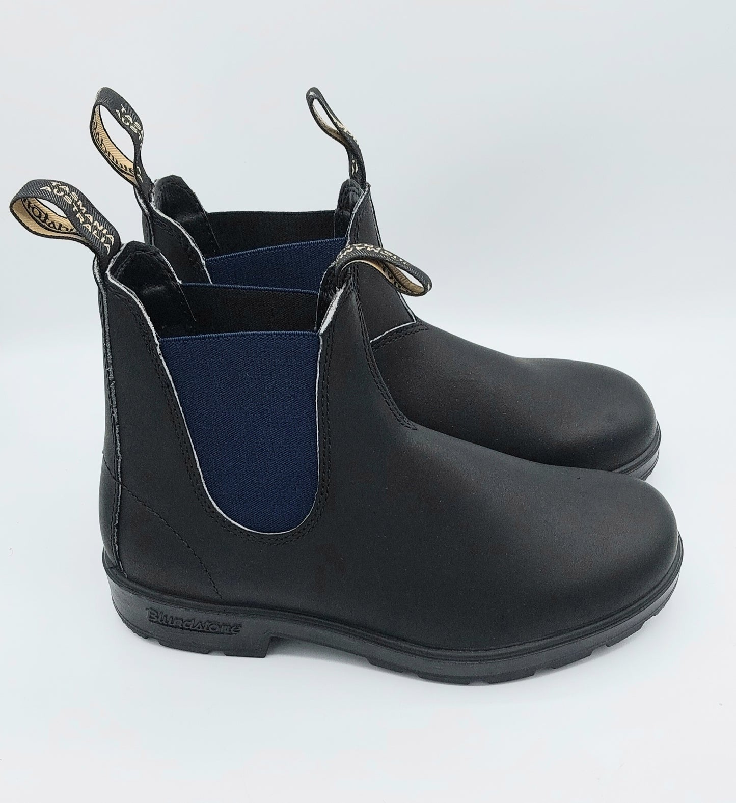 Blundstone uomo donna nero con elastico blu 1917