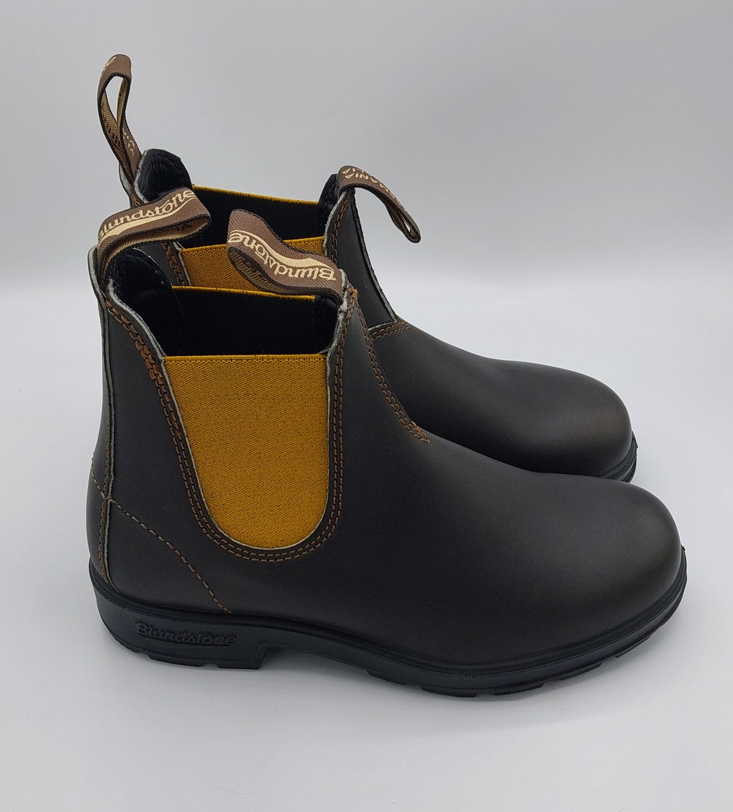 Blundstone donna uomo marrone elastico giallo
