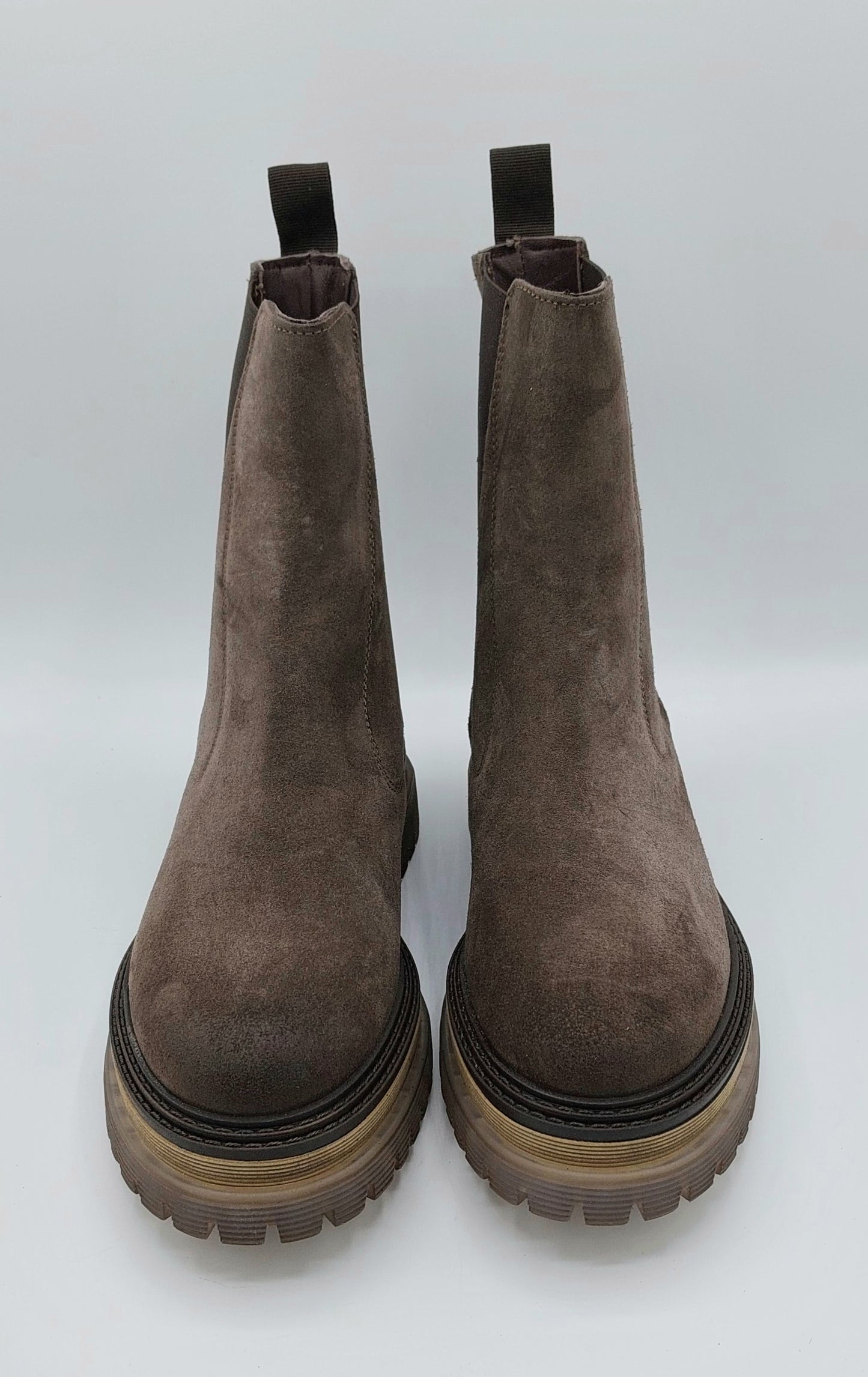 Les tulipes stivale doppio elastico color caffè