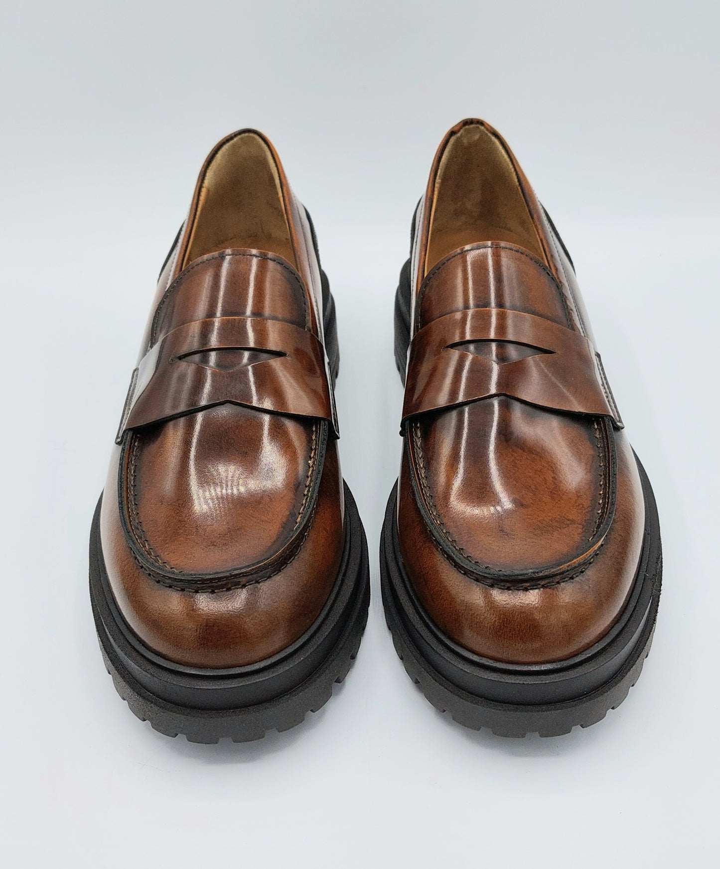 Noyau de mocassin en cuir brossé