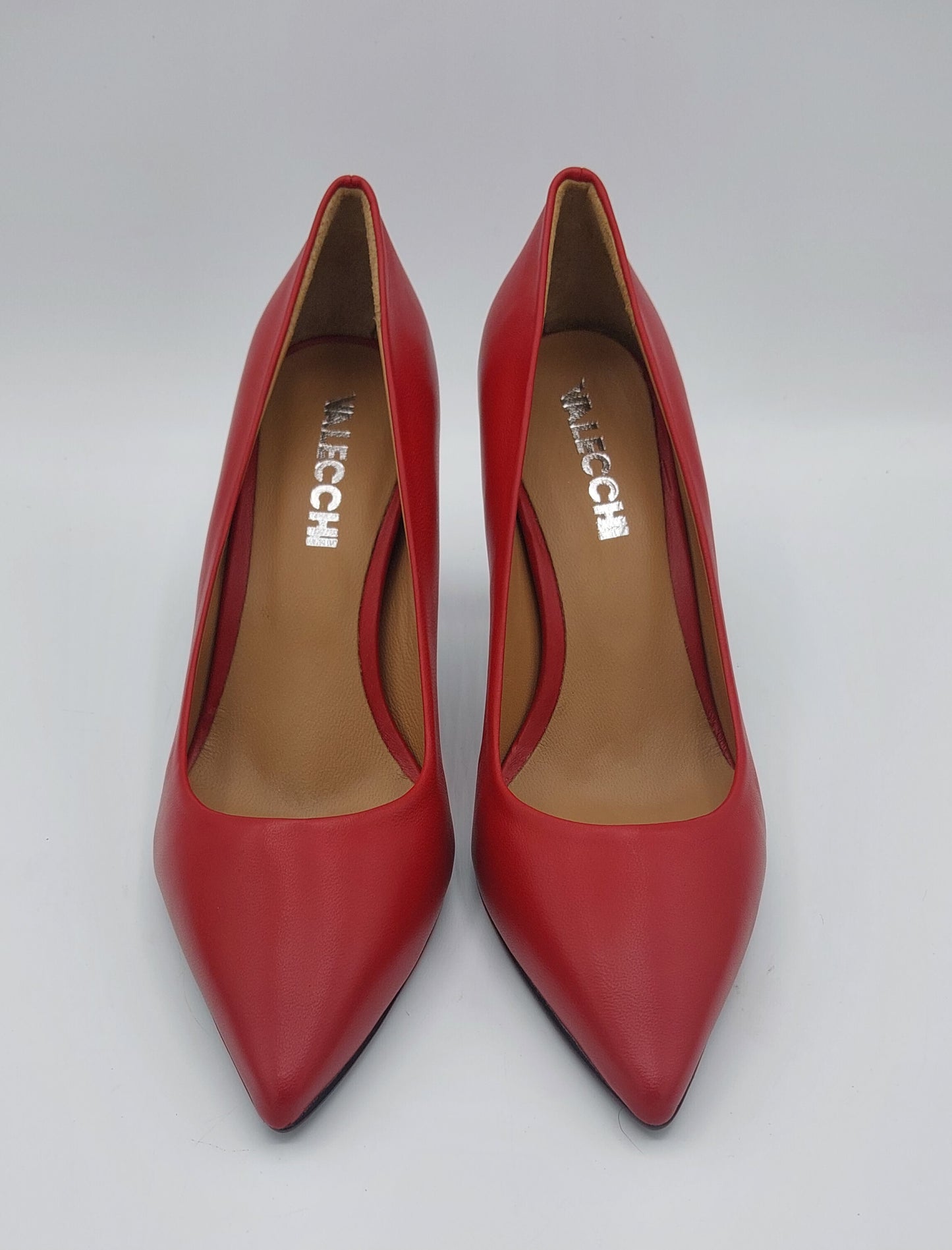 T.Q décolte in pelle rosso