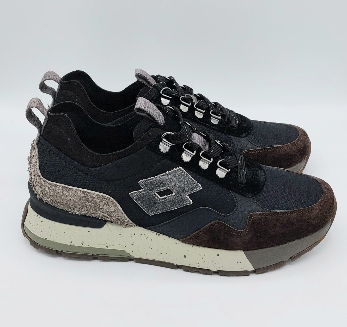 Baskets homme Lotto noires et marron