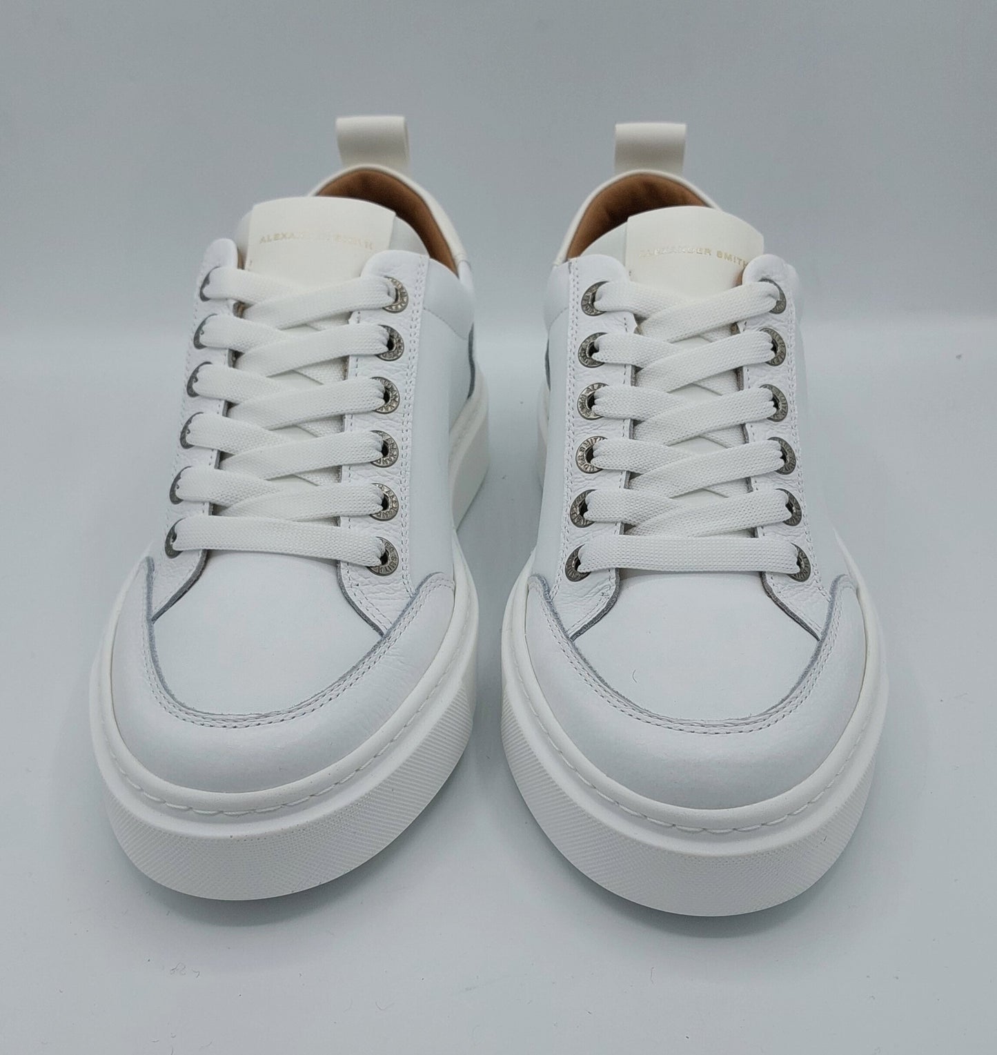 Baskets homme Alexander Smith en cuir total blanc