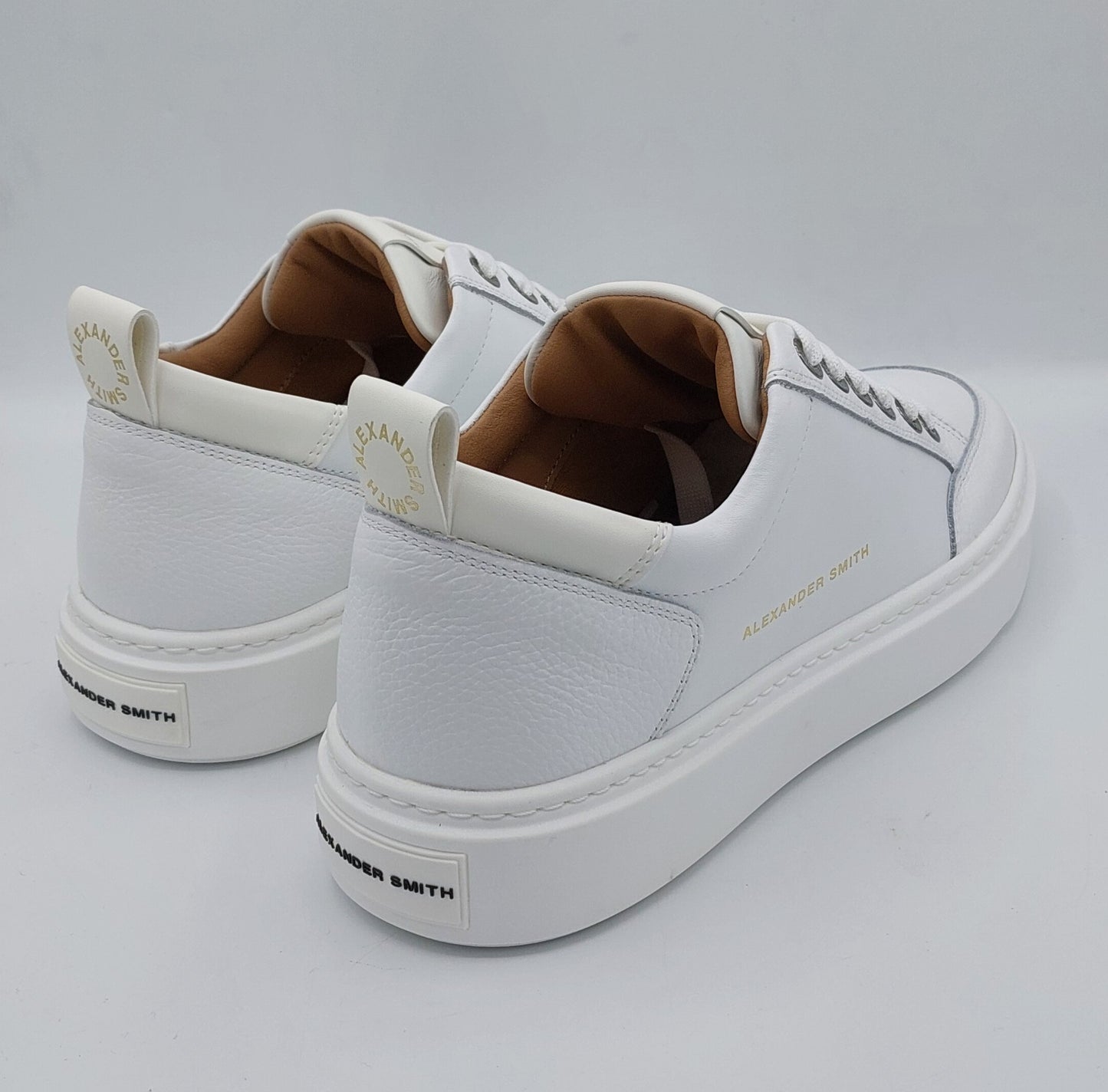 Baskets homme Alexander Smith en cuir total blanc