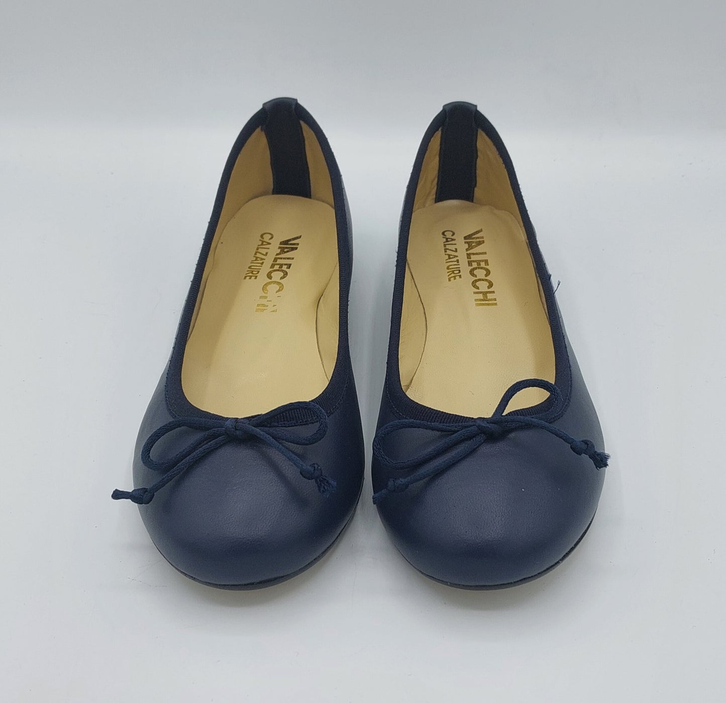 Valecchi ballerina artigianale nappa blu