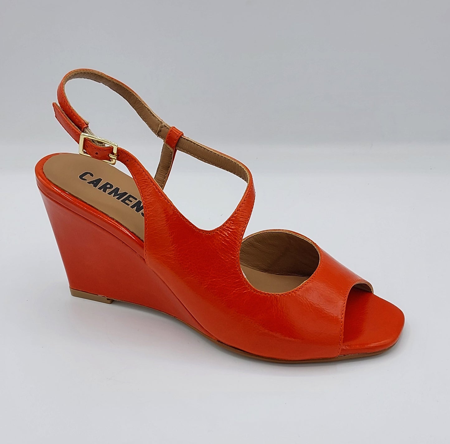 Carmens sandalo con zeppa papavero