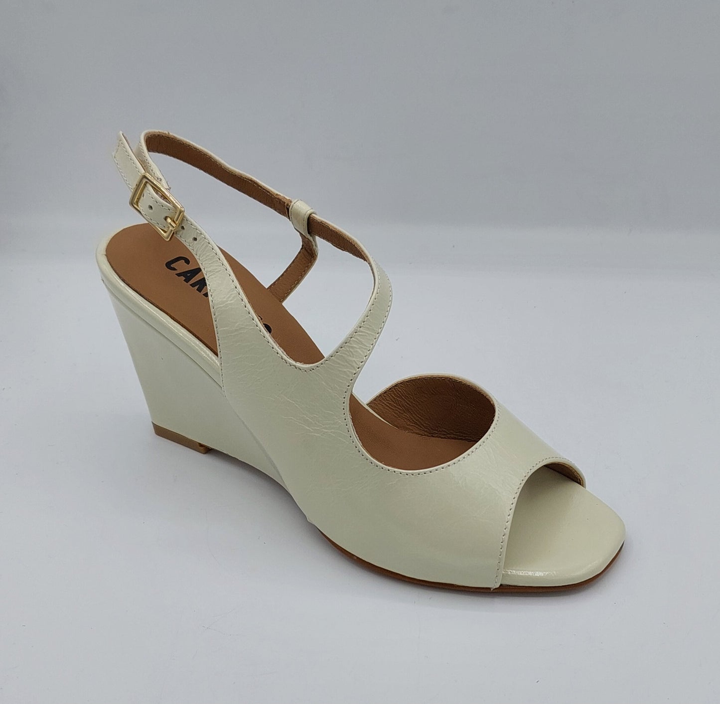 Carmens sandalo zeppa talco