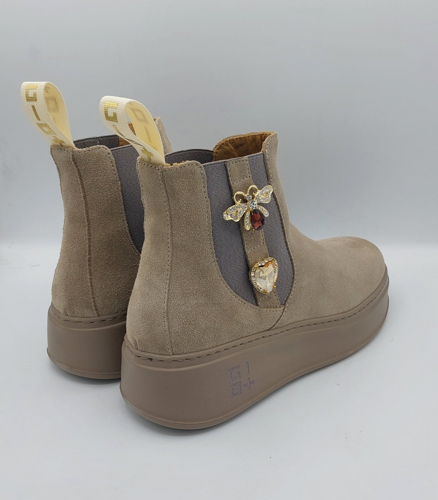 Gio+ stivaletto beatols camoscio beige
