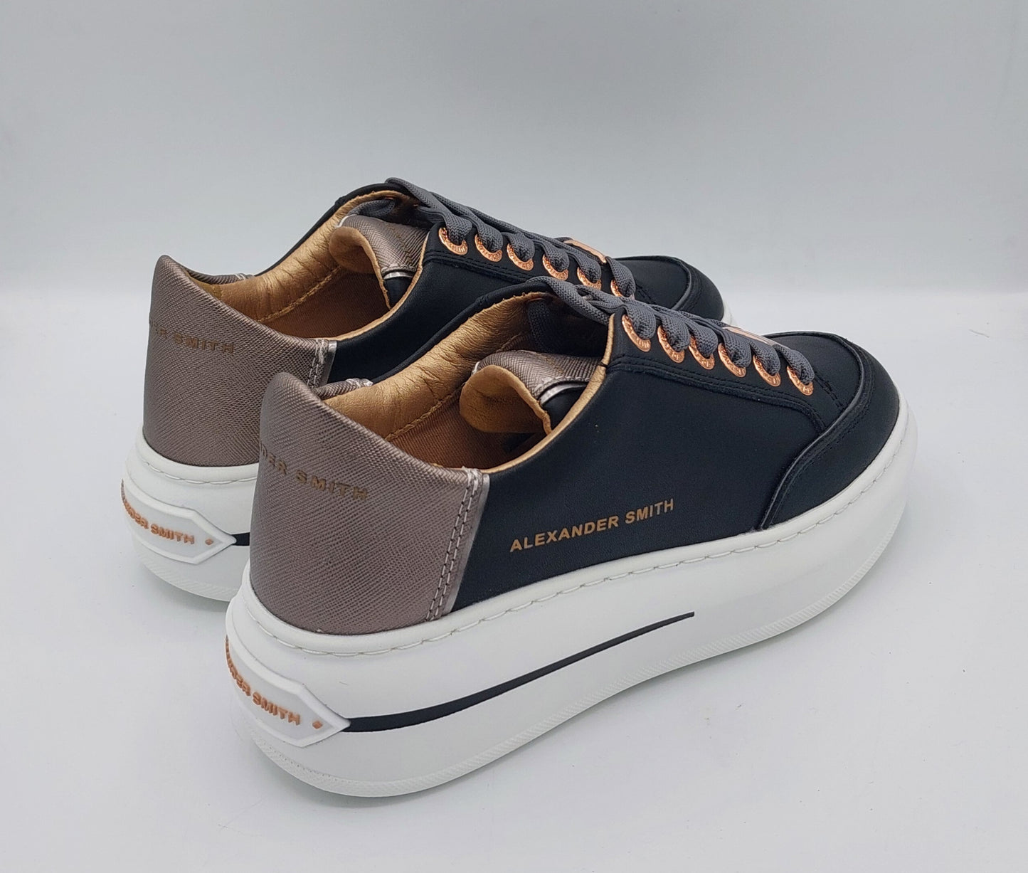 Alexander Smith snekers donna in pelle nera