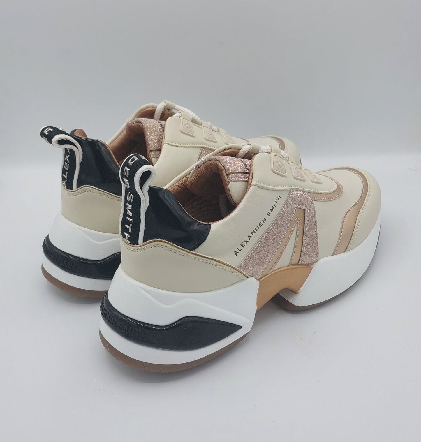 Alexander Smith sneakers donna pelle color crema