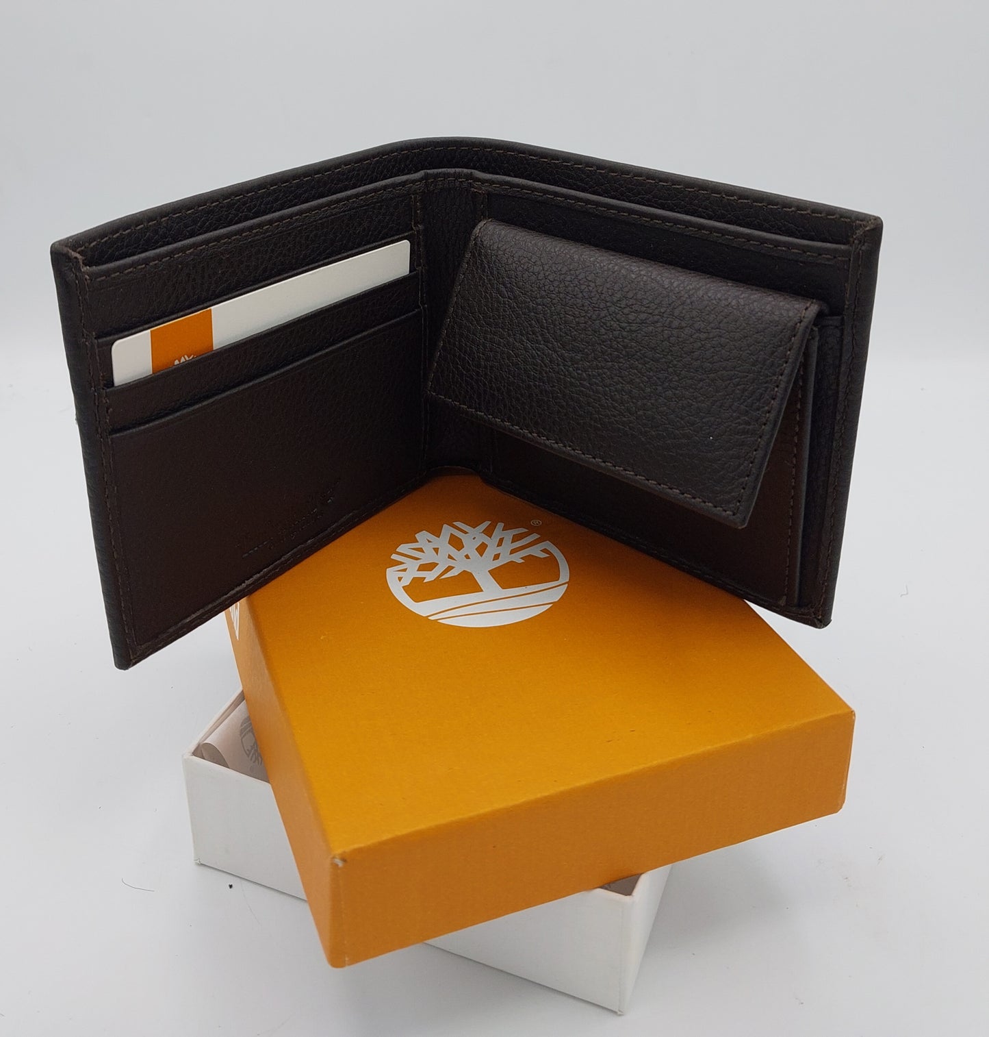 Portefeuille homme Timberland en cuir marron petit modèle