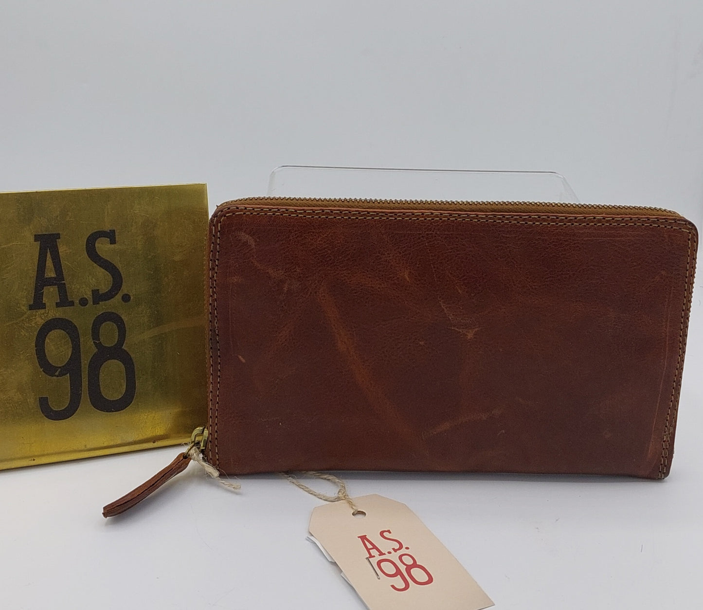 Portefeuille en cuir clouté AS98