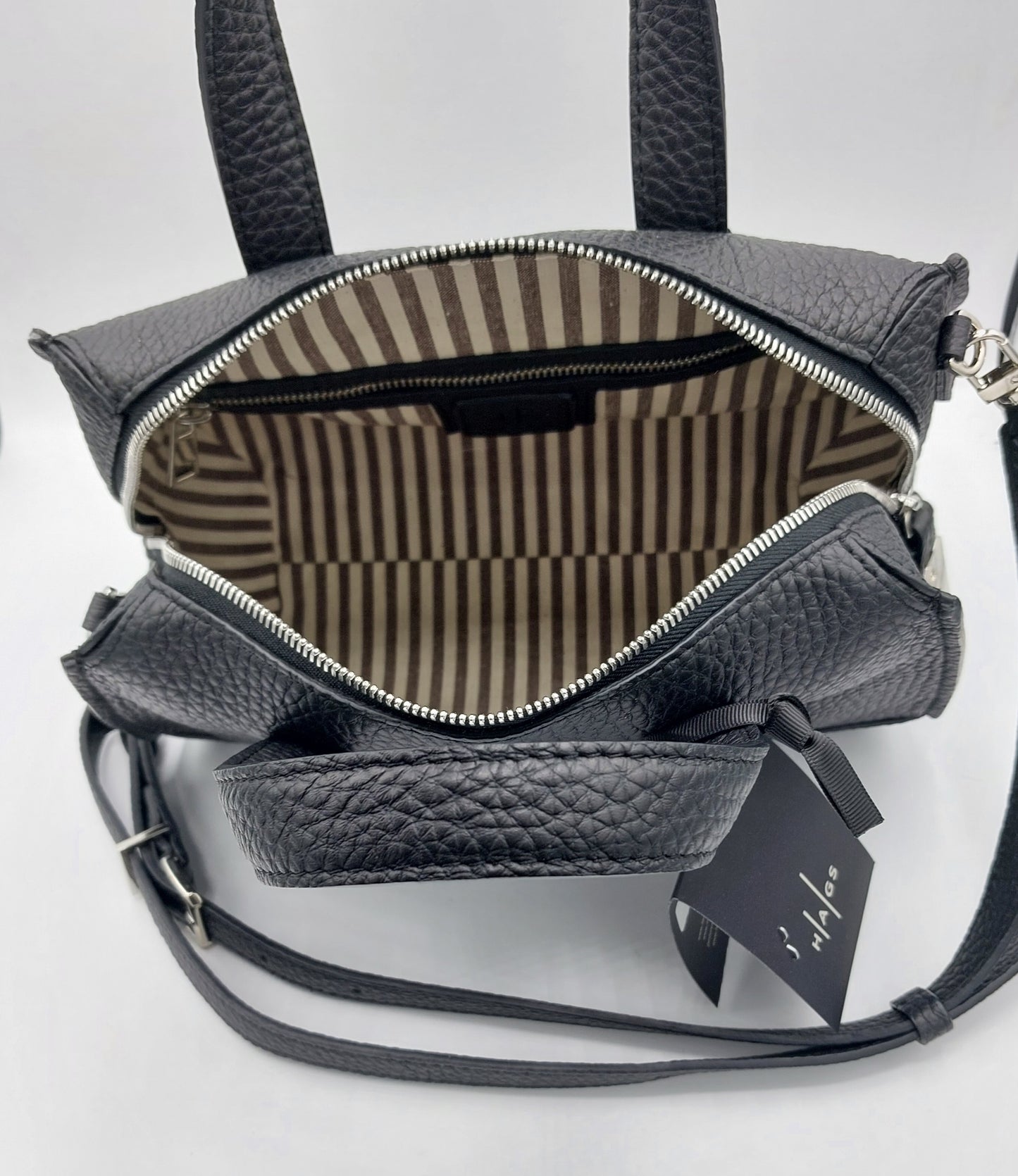Sac Hags en cuir grainé noir