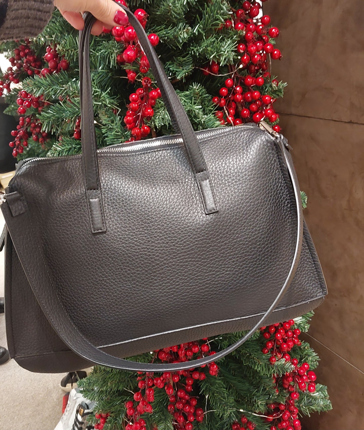 Hags grand sac malle en cuir noir