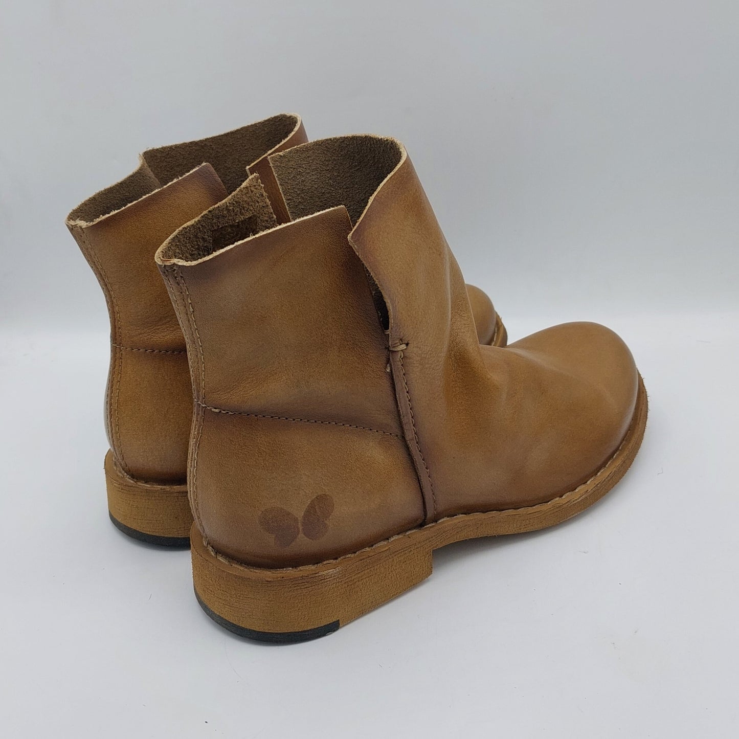 Felmini stivaletto pelle cuoio taglio vivo