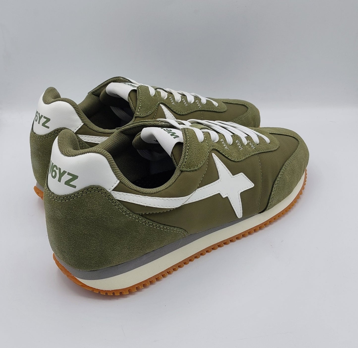 Wizz sneakers uomo camoscio e tessuto verde