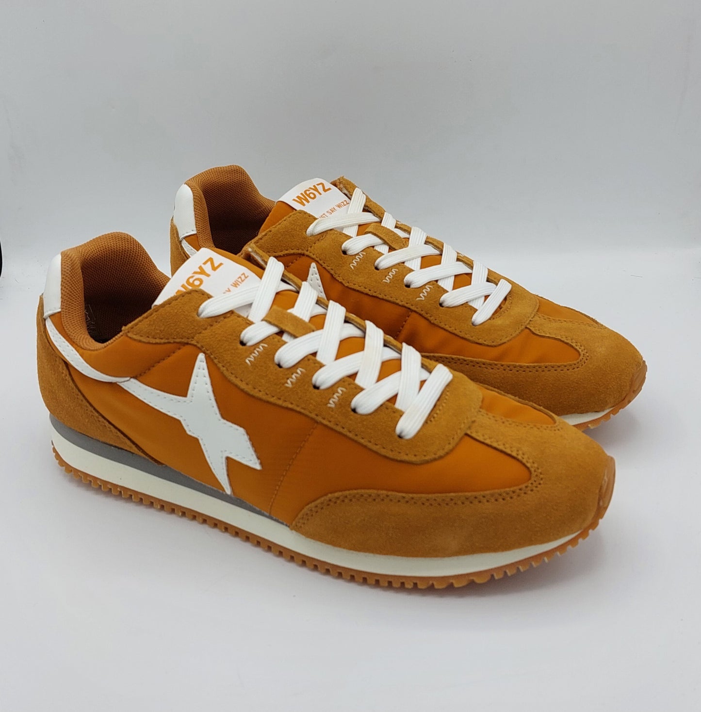 Wizz sneakers uomo camoscio e tessuto arancio