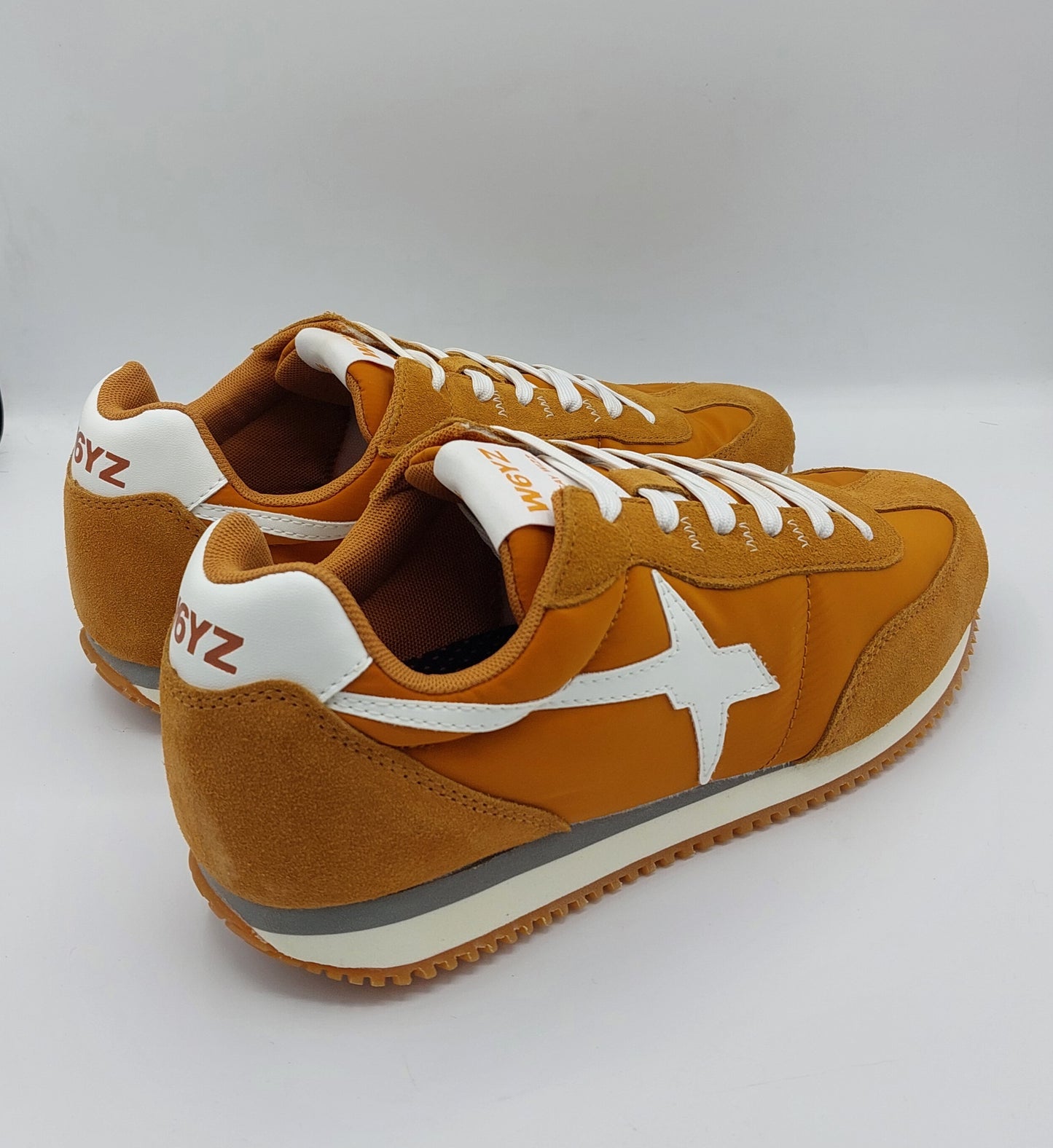 Wizz sneakers uomo camoscio e tessuto arancio