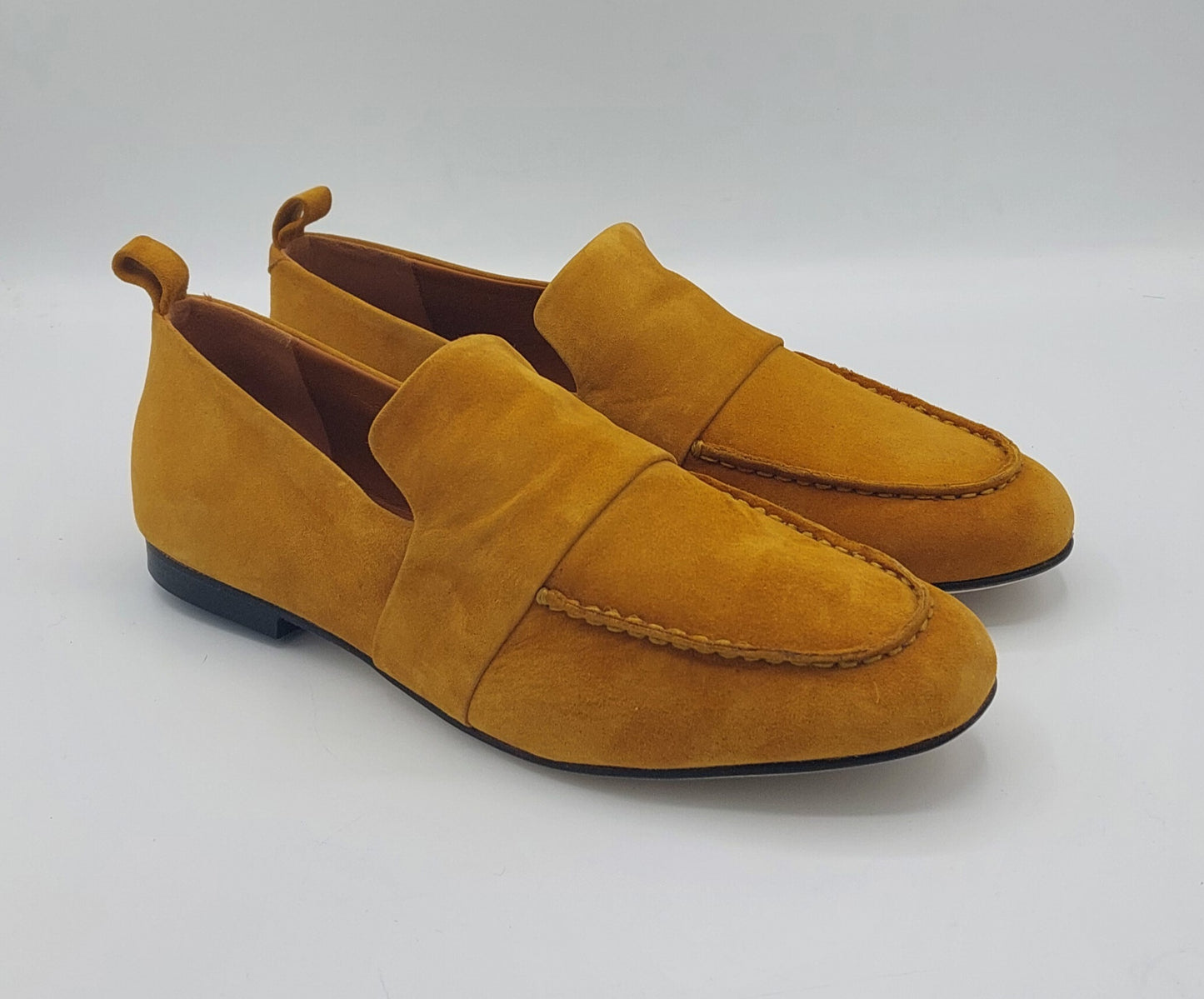 Mocassino camoscio ocra
