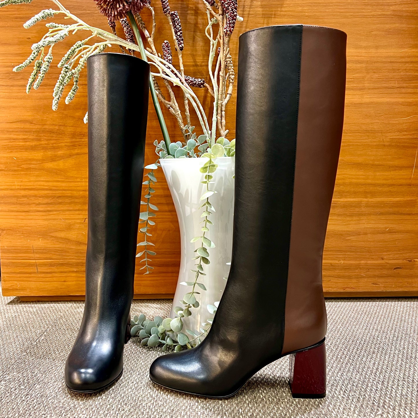 Stivale Gazzarri in pelle bicolore