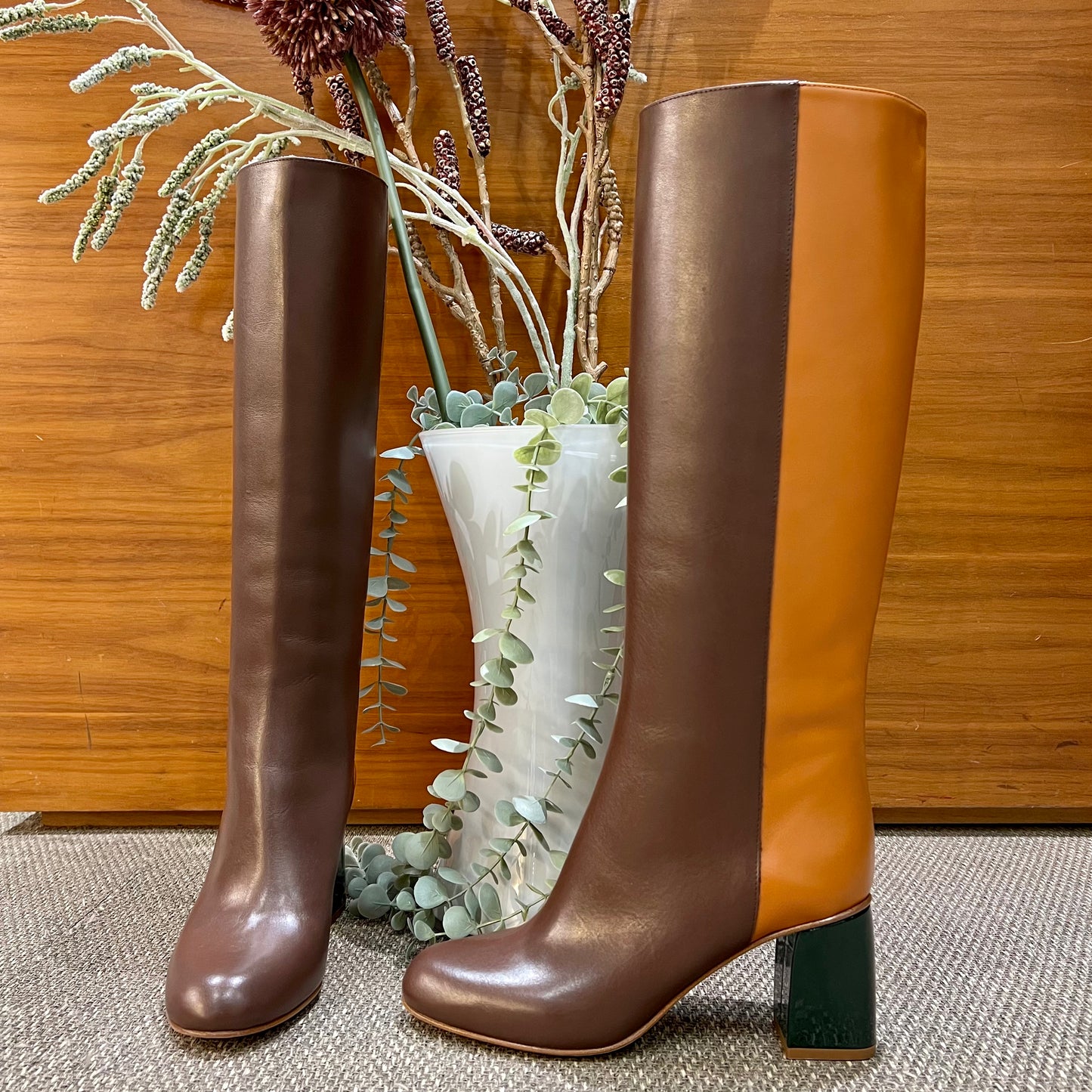 Stivale Gazzarri in pelle bicolore