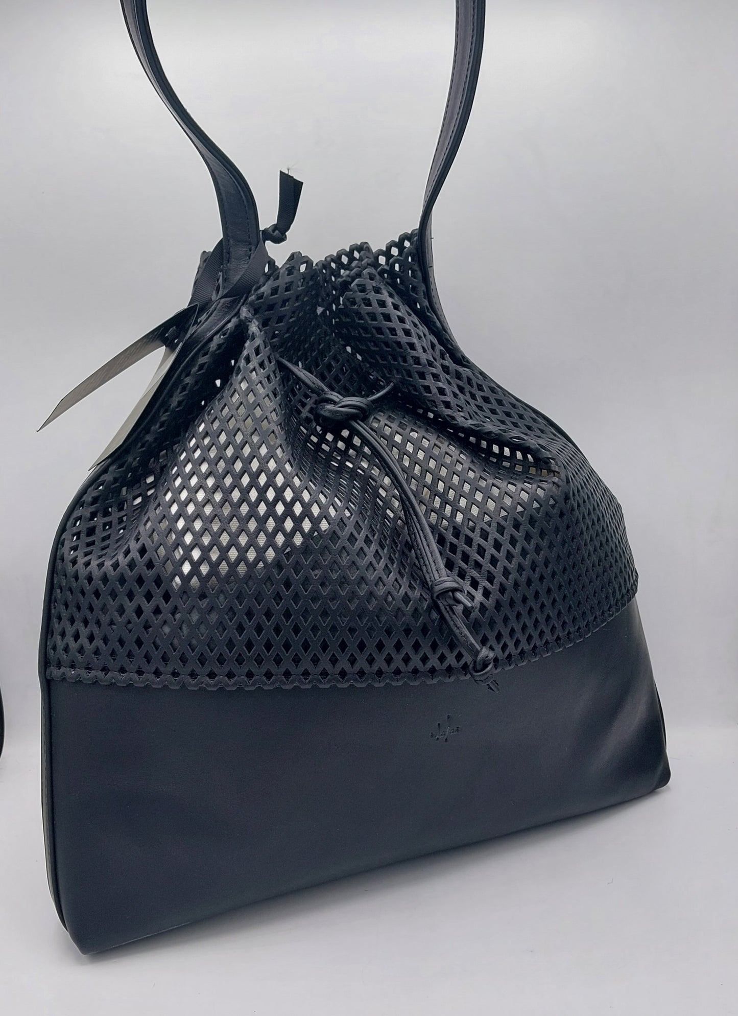 Hags borsa sacca in pelle nera
