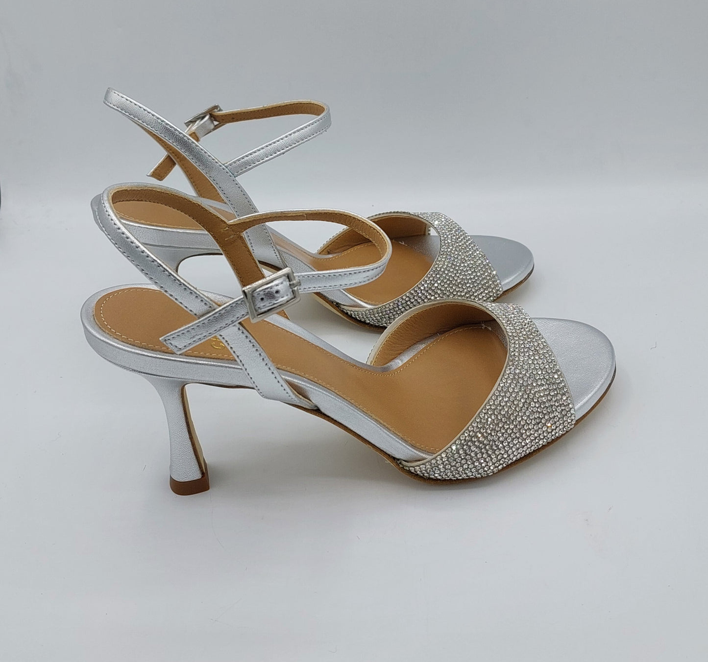 Chantal sandalo gioiello con strass argento