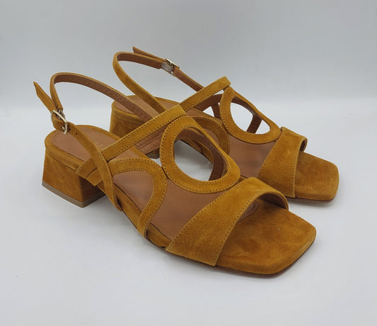 Anima sandalo in  camoscio tabacco