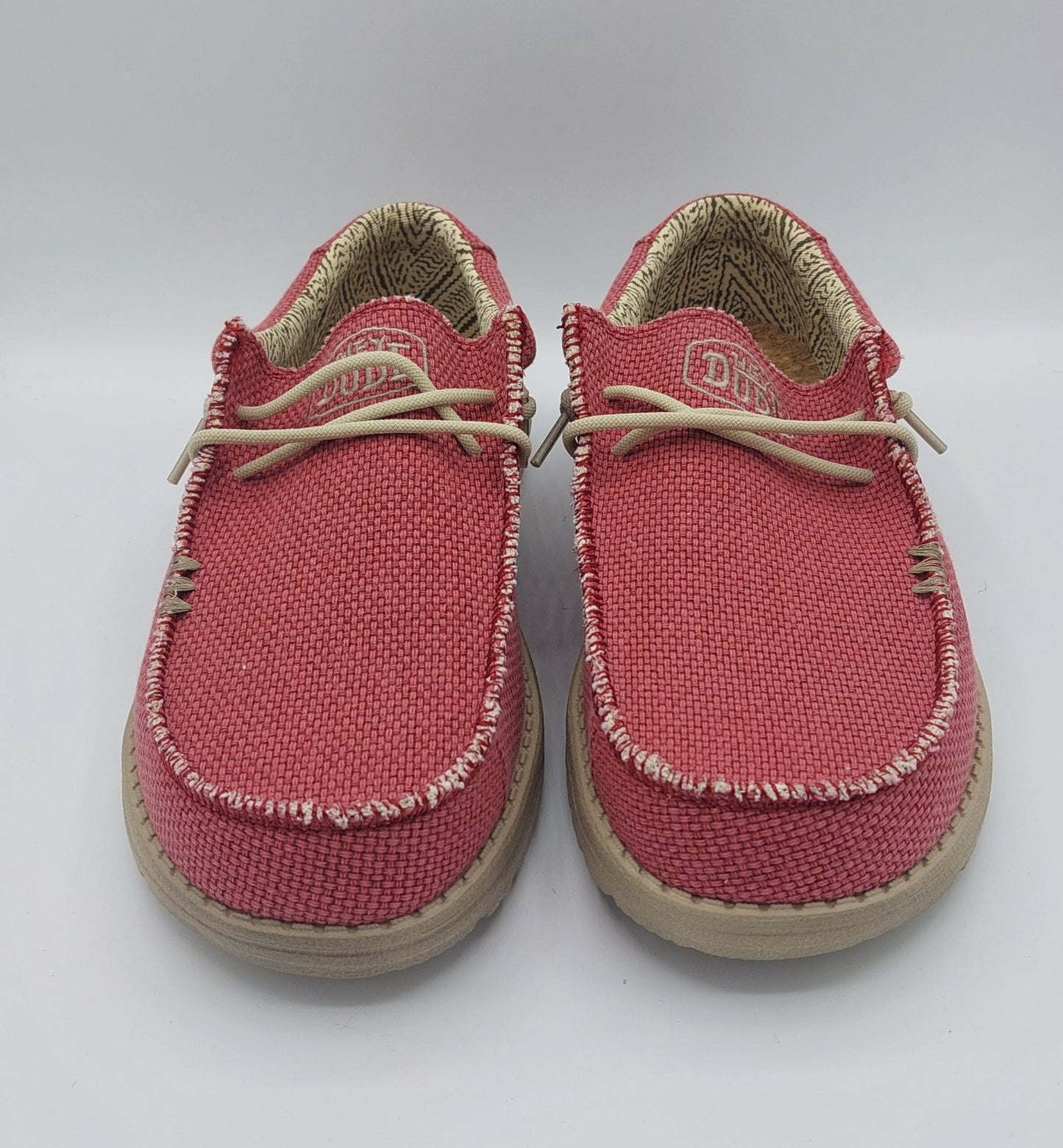 Dude scarpa uomo in tessuto rosso