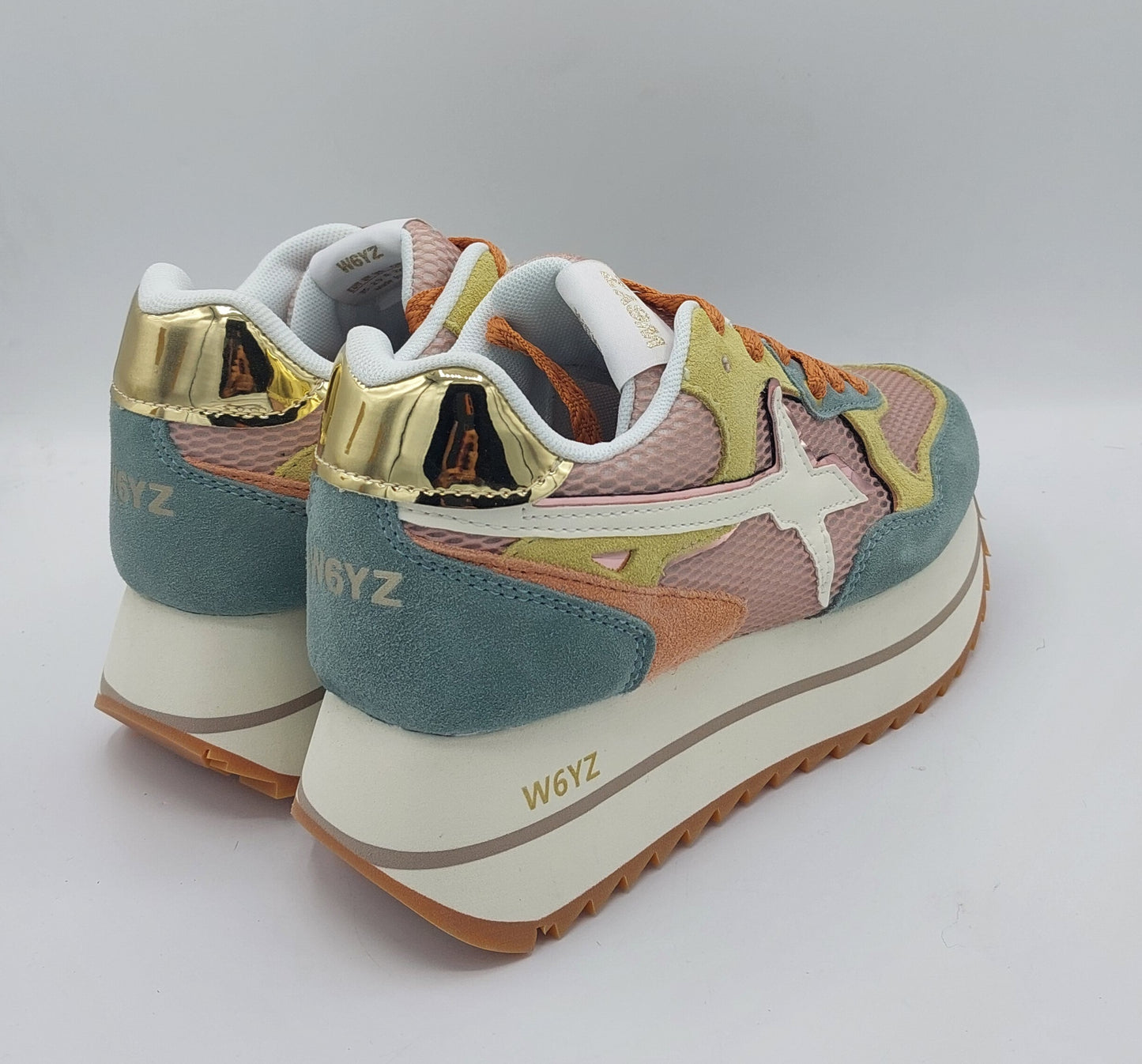 Wizz sneakers donna platform tela e camoscio