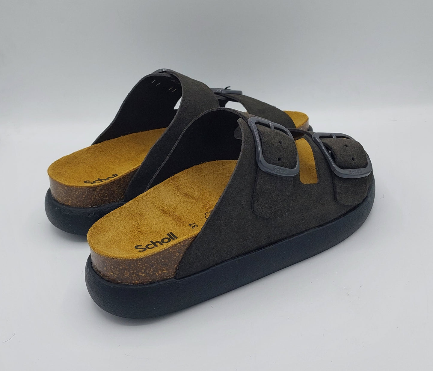 Scholl ciabatta donna pelle nera