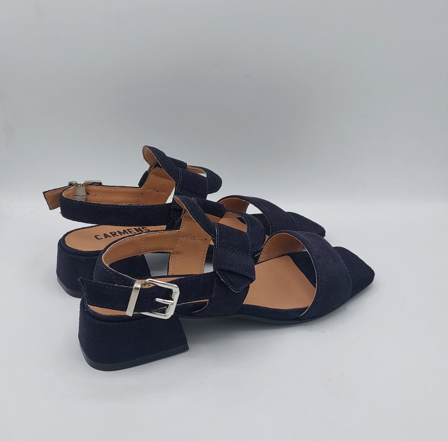Carmens sandalo camoscio blu