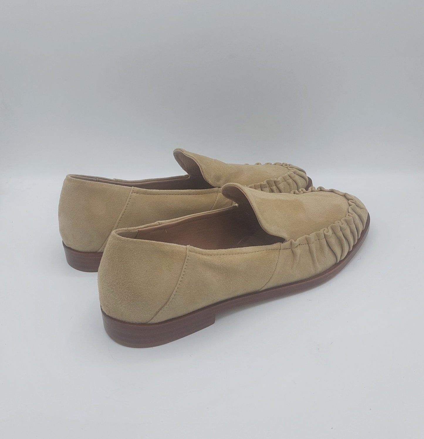 Lorena Paggi mocassino donna in camoscio beige