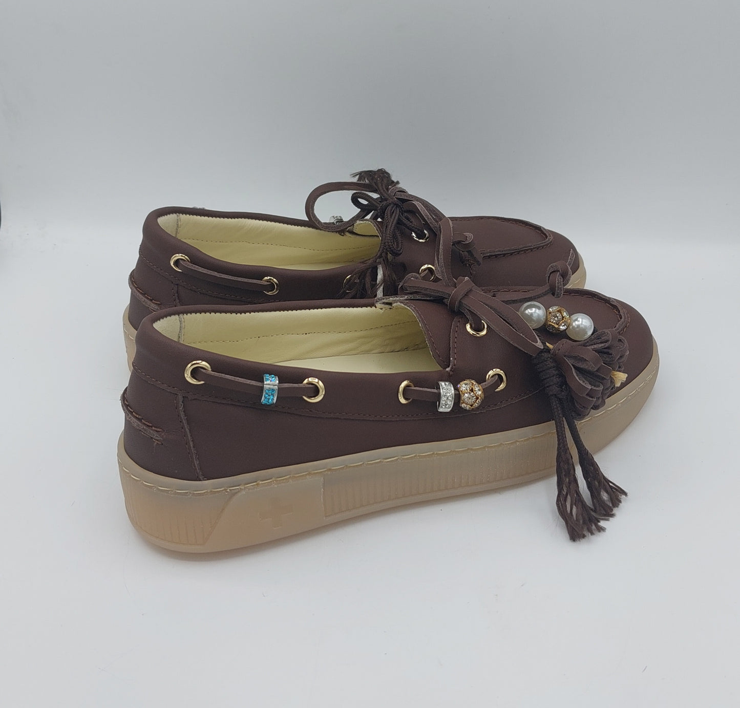 Gio+mocassino da barca pelle marrone