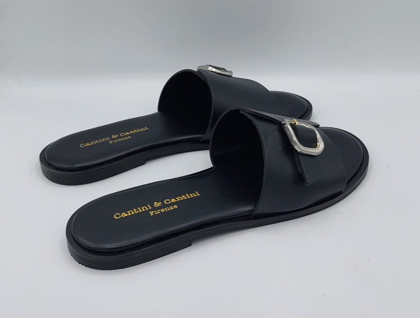 Cantini ciabatta pelle nera