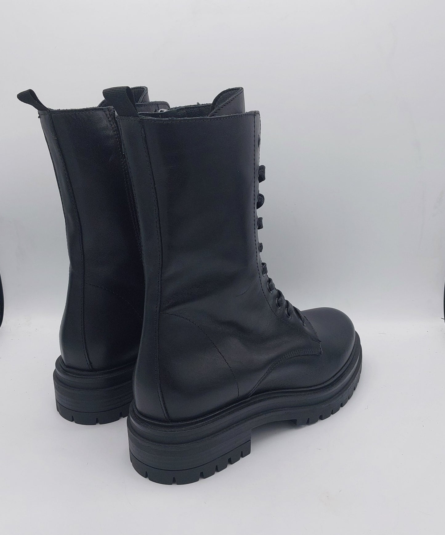 Les tulipes anfibio donna in pelle nera