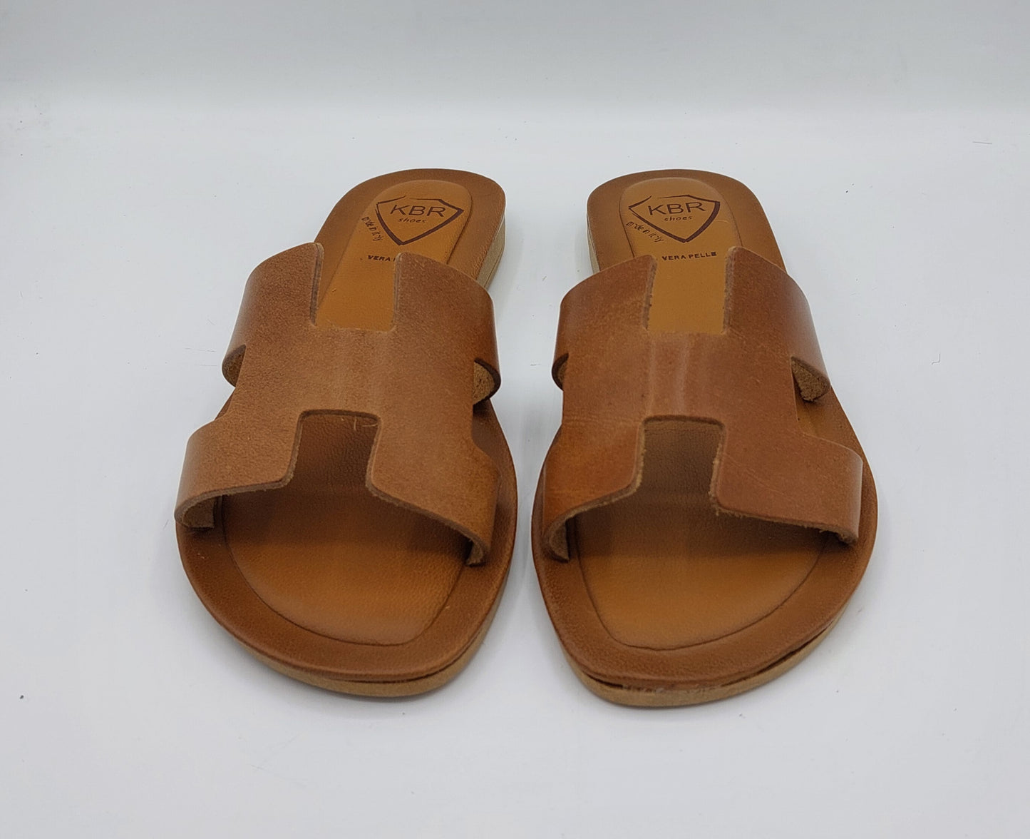 K.B.R ciabatta H pelle cuoio