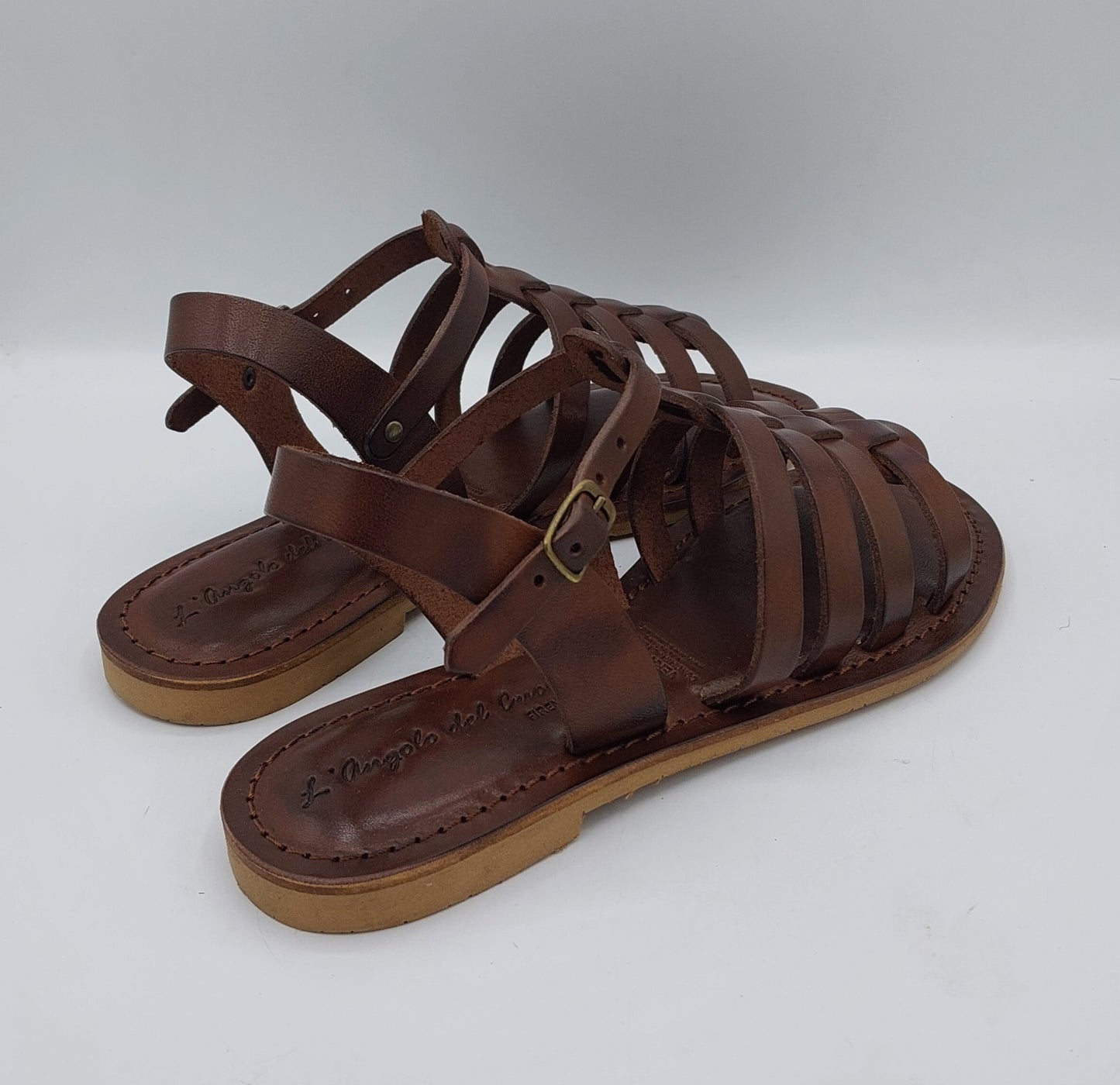 Tina sandalo donna in pelle t.moro