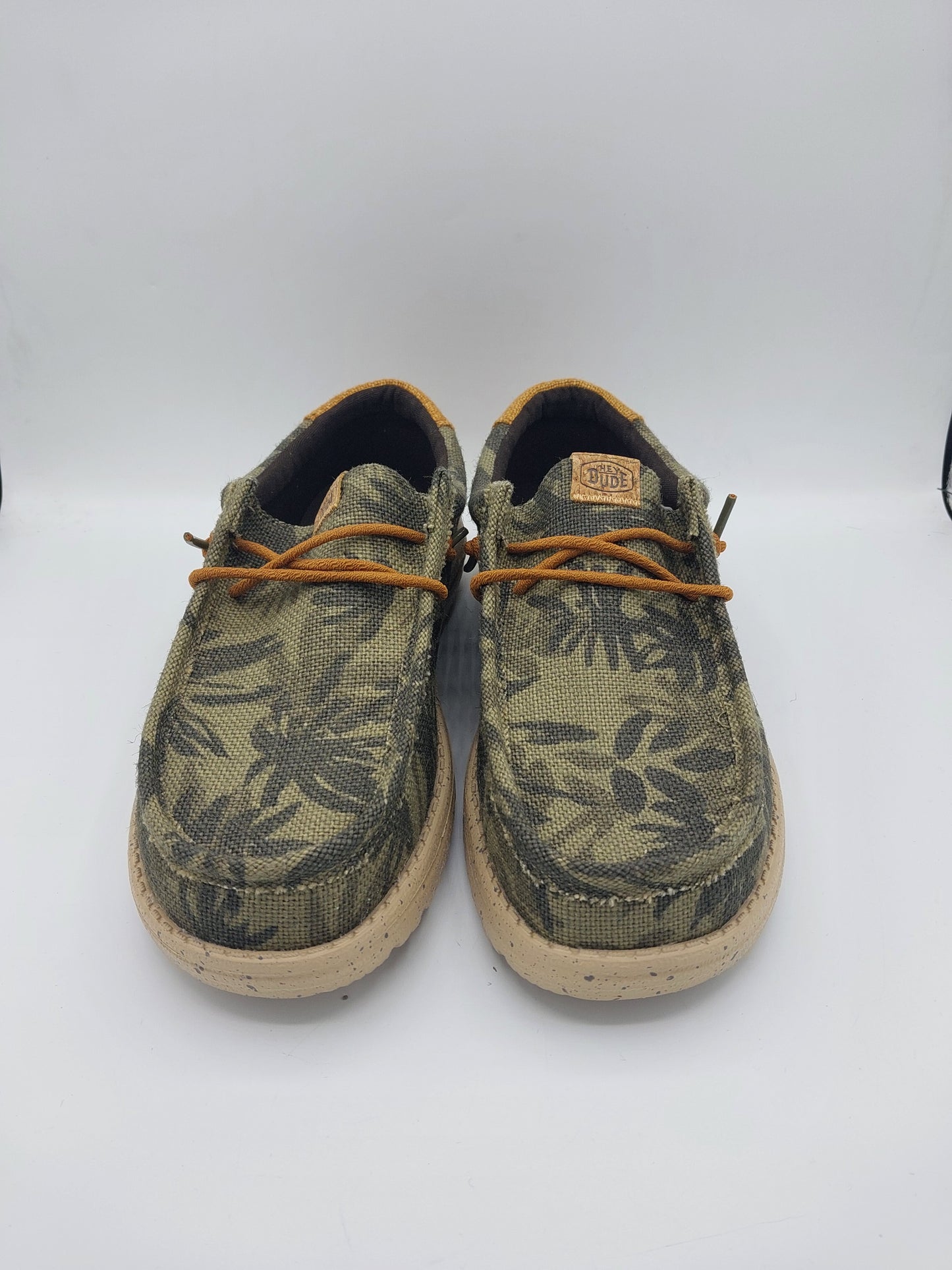 Dude scarpa uomo in tessuto verde fantasia