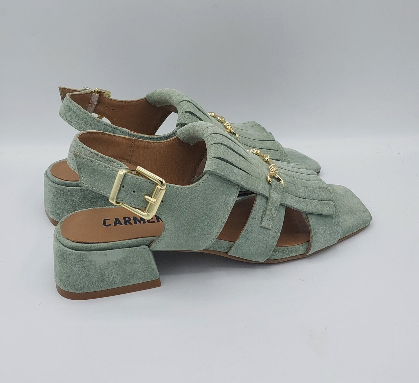 Carmens sandalo camoscio salvia