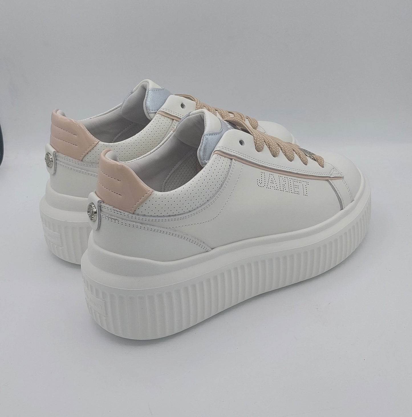 Janet e Janet sneakers donna in pelle bianca