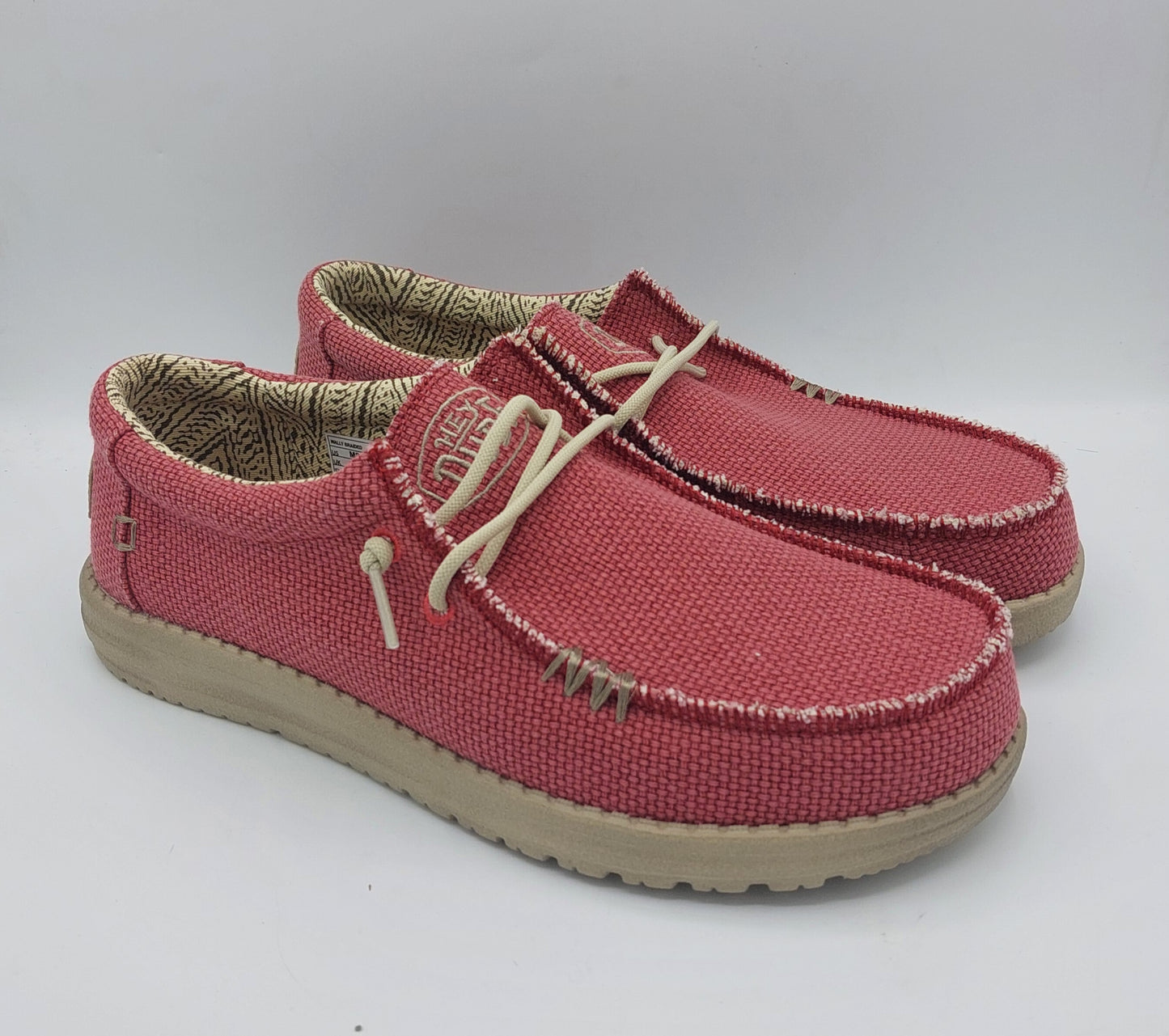 Dude scarpa uomo in tessuto rosso